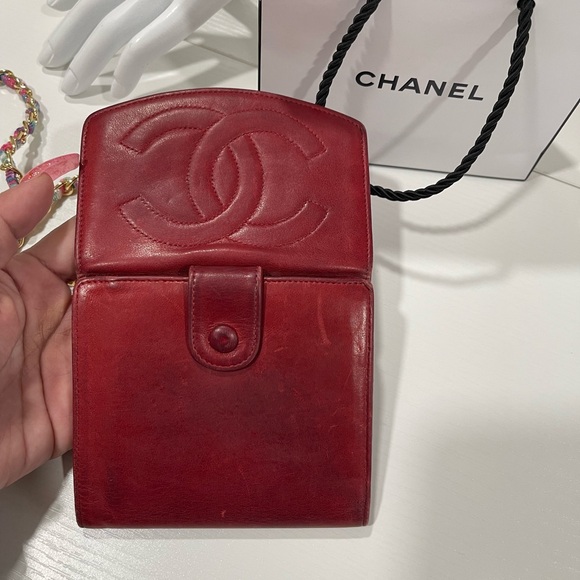 Chanel Burgundy Leather wallet - Picture 10 of 12